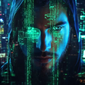 chonglaoban_A_cyberpunk_hacker_standing_in_front_of_holographic_9c62332f-e704-4167-bdc2-54295fecd458