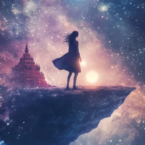 chonglaoban_A_lone_girl_standing_on_a_floating_celestial_platfo_f6d379e9-2cef-46d9-9ce4-5026f87a2a8a